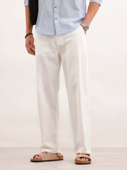 WROGN - Loose Fit Men's Casual Wear Trouser White