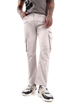 WROGN - Men's Grey Stone Solid Cargo