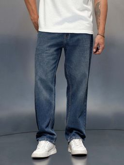 WROGN - Heavy Fade Loose Fit Jeans Blue