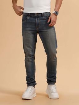WROGN - Casual Heavy Fade Slim Fit Jeans Blue
