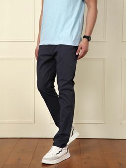 WROGN - Soft Cotton Blend Chino Trouser Navy Blue