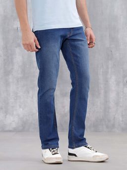WROGN - Men's Casual Straight Fit Jeans Med Stone