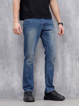 WROGN - Men's Casual Straight Fit Jeans Med Stone