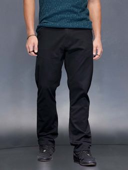 WROGN - Men's Black Cotton Solid Trouser