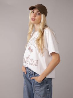 American Eagle - Ae Ex-Boyfriend Destination Graphic T-Shirt White