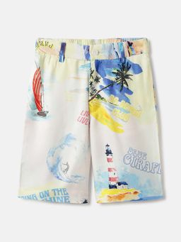Blue Giraffe - Boys Tropical Mid Rise Resort Shorts