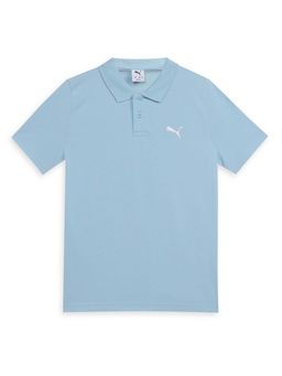 Puma - Blue Unisex Ess Pique Ss Youth Polo T-Shirt