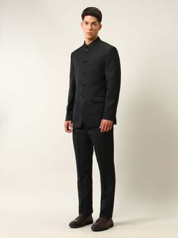 Arrow - Black Mandarin Collar Three Piece Ceremony Suit