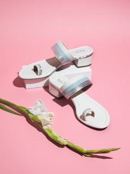 Inc.5 - Women White Party Heel Kolhapuris