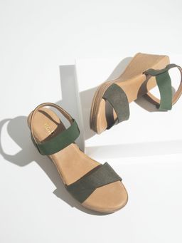 Inc.5 - Olive Casual Wedges