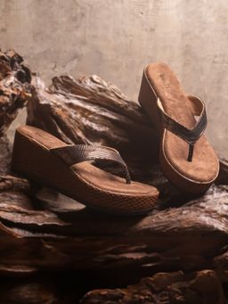 Inc.5 - Women Gold Evening Platform Wedges