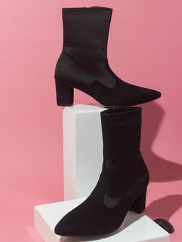 Inc.5 - Women Black Casual Block Boots