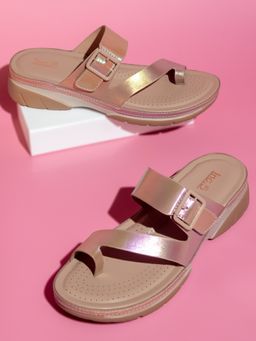 Inc.5 - Women Rose Gold Casual Comfort Sandals