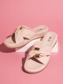 Inc.5 - Women Cream Casual Comfort Sandals
