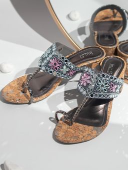 Inc.5 - Women Grey Party Block Heels