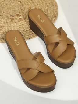 Inc.5 - Women Tan Casual Wedges Heels