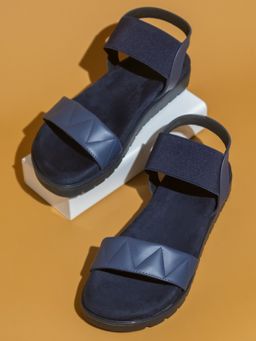 Inc.5 - Women Navy Blue Casual Flat Sandals