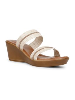 Bata - White Women Stylish Wedge Sandals
