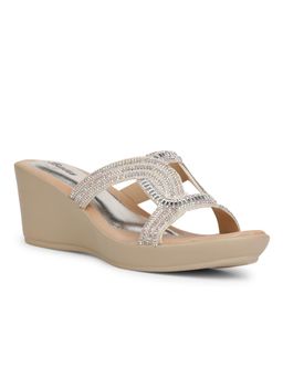 Bata - Silver Women Stylish Wedge Sandals