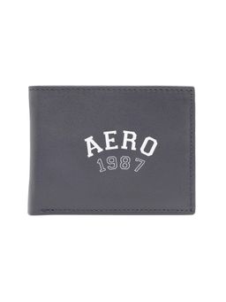 Aeropostale - Men's Global Coin Leather Wallet Fairfield - Navy Blue