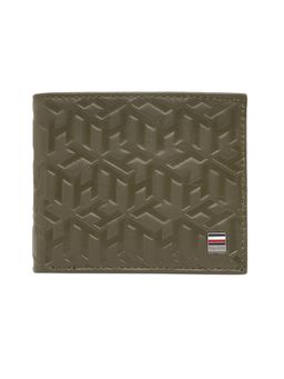 Tommy Hilfiger - Men's Slim fold Leather Wallet Elgon - Olive