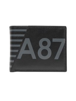 Aeropostale - Men's Global Coin Leather Wallet Ozark - Black