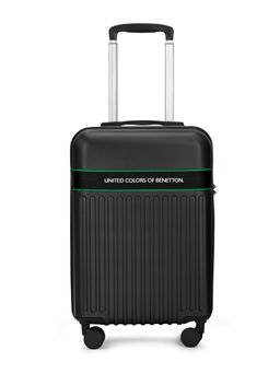 United Colors of Benetton - Unisex Hard Luggage Trolley Bag Ionic - Jet Black
