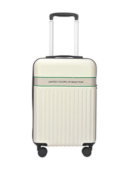 United Colors of Benetton - Unisex Hard Luggage Trolley Bag Ionic - Whisper White