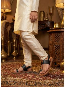 Lil Pitaara - Boys Brown Synthetic Leather Kolhapuri