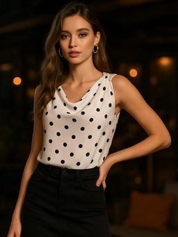 Don’t be basic - Black Polka Dots Top