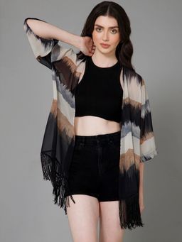 PURYS - Ombre Kimono Printed Shrug