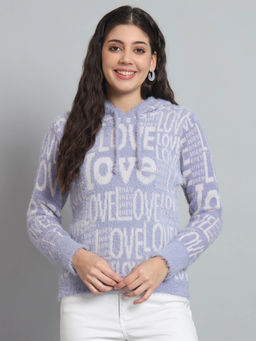 BROOWL - Lavender Womens Hooded Sweater