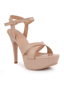 Rubeezz - Stripes Beige High Heels