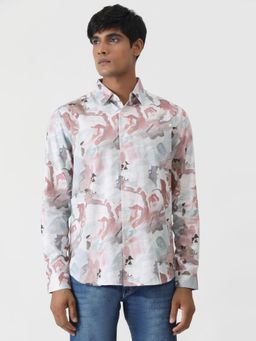 Greenfibre - Dusky Multi-Color 100% Cotton Printed Casual Shirt
