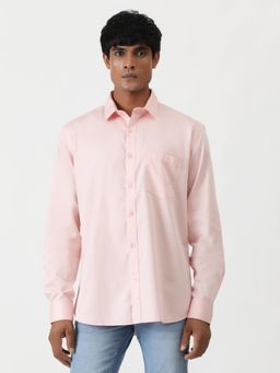 Greenfibre - Pink 100% Cotton Solid Semi Casual Shirt