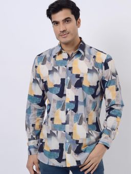 JadeBlue - Multi-Color 100% Cotton Printed Casual Shirt