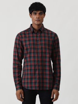 Greenfibre - Red 100% Cotton Checked Casual Shirt