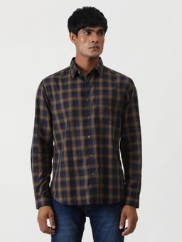 Greenfibre - Blue 100% Cotton Checked Casual Shirt