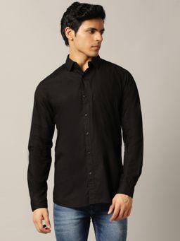 JadeBlue - Black 100% Cotton Casual Shirt