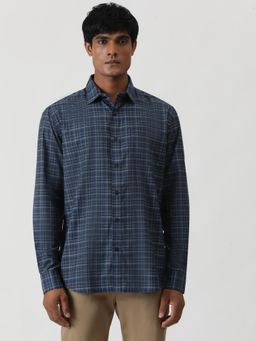Greenfibre - Blue Blended Checked Semi Casual Shirt