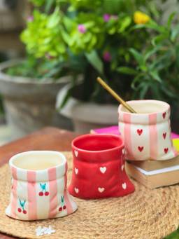 WEAVING HOMES - Pack of 3 The Pouch Mugs