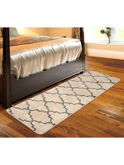 Saral Home - Soft Microfiber Anti-Slip Bedside-Kitchen Runner-Beige-50X180 Cm