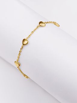 Nistra - 925 Sterling Silver Hearts All Over Bracelet (Adjustable)