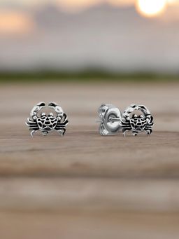 Nistra - 925 Sterling Silver Sting Oxidised Stud Earrings
