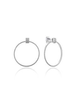 Nistra - 925 Sterling Silver Stardust Splendour Drop Earrings