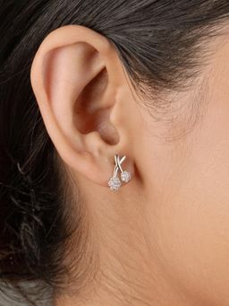 Nistra - 925 Sterling Silver Wishful Dandelion Studs Earrings