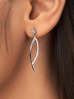 Nistra - 925 Sterling Silver Treasure Drop Earrings