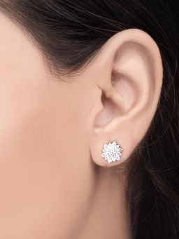 Nistra - 925 Sterling Silver Sparkling Stud Earrings
