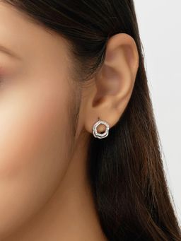Nistra - 925 Sterling Silver Intricate Spiral Earrings