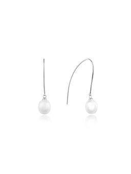 Nistra - 925 Sterling Silver Pearl Treasures Drop Earrings